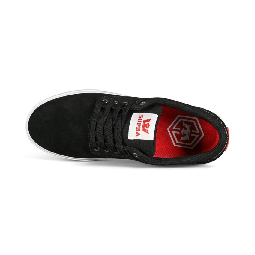 Supra Chino Skate Zapatos Negro/rojo/blanco