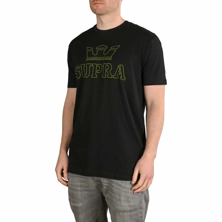 Camiseta Supra Above S/s Negro/alta Visibilidad