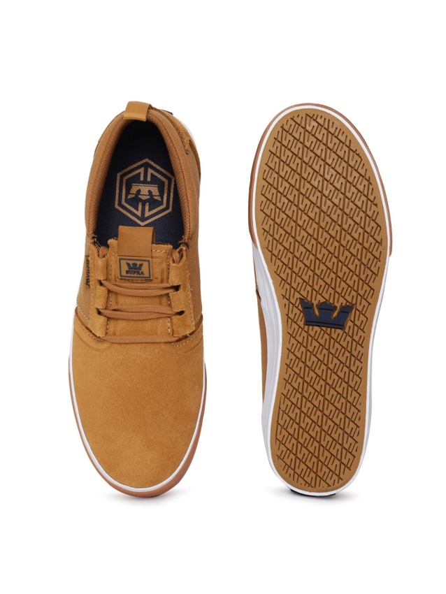 Hombres Zapatillas De Deporte De Flujo Supra Bronceado Marrón